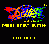 Devilish title screen for Sega Game Gear